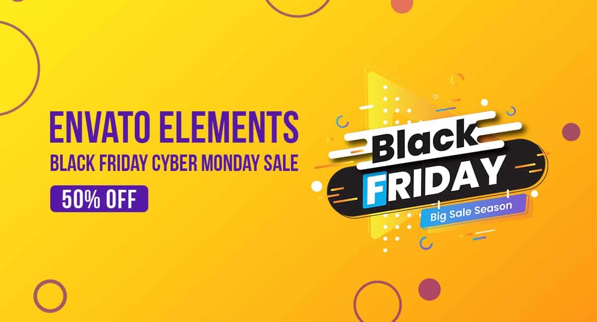 Envato Elements Black Friday Deal 2022- Up to 50% Discount
